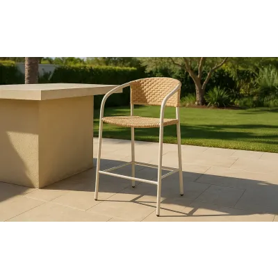 Zola Natural Outdoor Bar Stool