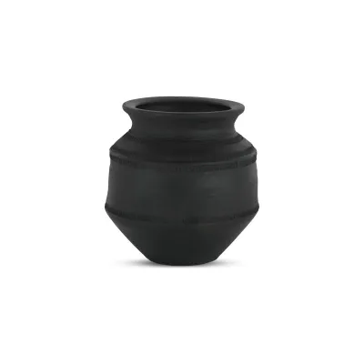 Astra Black Terracotta Vessel