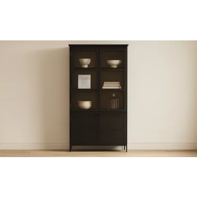Henry Black Metal Tall Cabinet