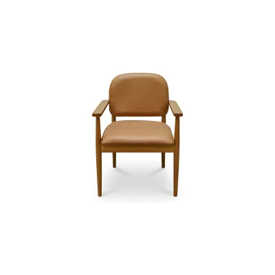 Norrie Brown Leather Dining Chair