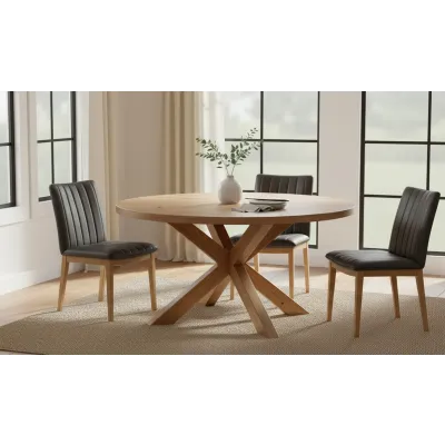 Demi Brown Leather Dining Chair Set of Two