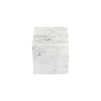 Cora Banswara Purple White Marble Cube Tabletop Accent