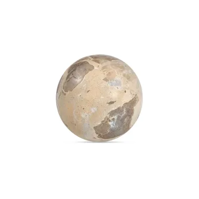 Odessa Tendu Beige Marble Sphere Tabletop Accent
