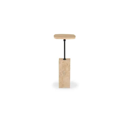 Caro Travertine Side Table