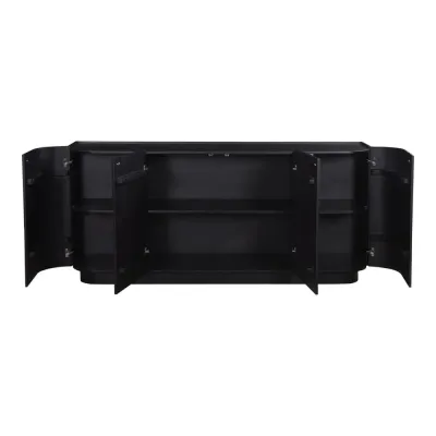 Povera 4 Door Sideboard Black