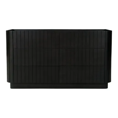 Povera 6 Drawer Dresser Black