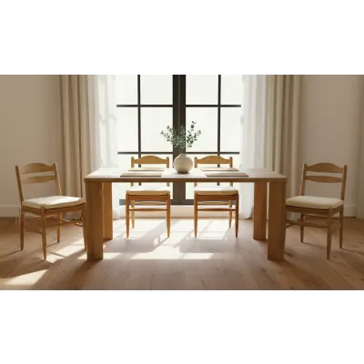Segment Wood Heritage Brown Dining Table