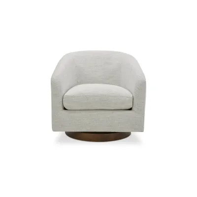 Oscy Splashed White Swivel Chair