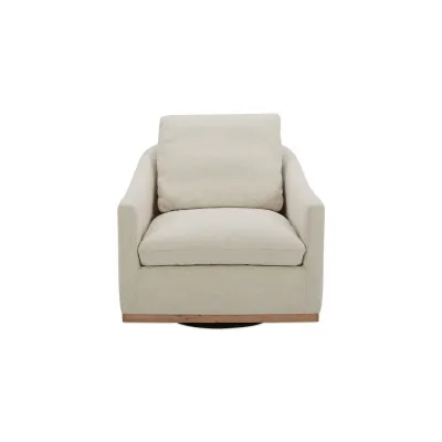 Linden Soft Beige Swivel Chair