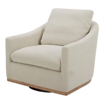 Linden Swivel Chair Soft Beige