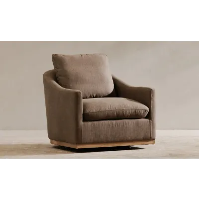 Linden Soft Taupe Swivel Chair