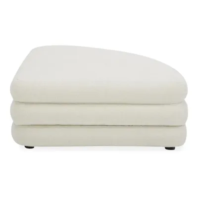 Lowtide Curved Ottoman Warm White