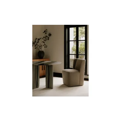 Cormac Warm Sand Rolling Dining Chair