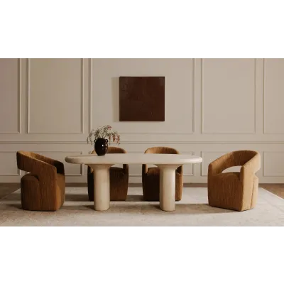 Barrow Amber Glow Rolling Dining Chair