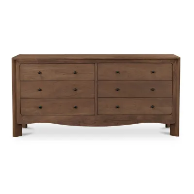 Mabel Dark Brown 6 Drawer Dresser