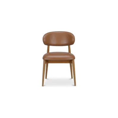 Ellie Brown Leather Dining Chair