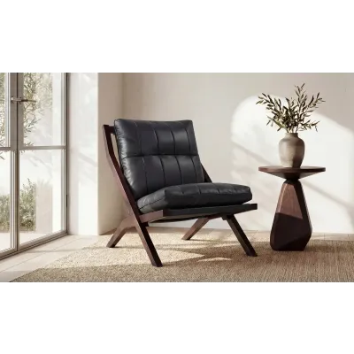 Preston Black Accent Chair