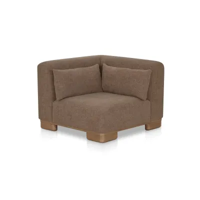 June Dark Brown Corner Chair