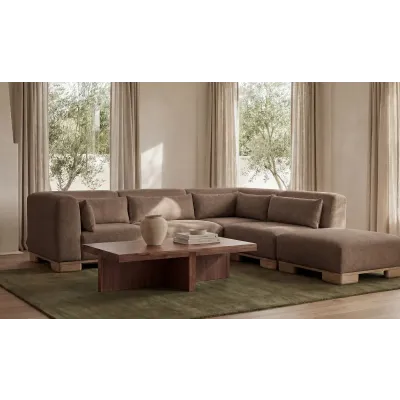 June Dark Brown Ottoman