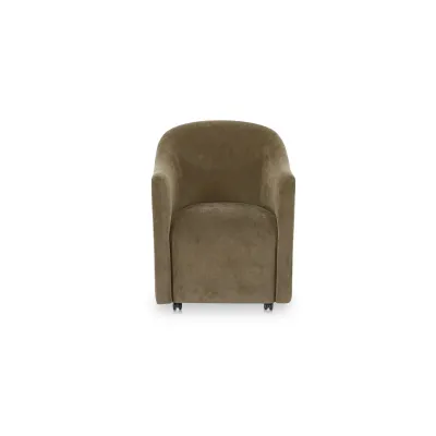 Drava Green Rolling Dining Chair