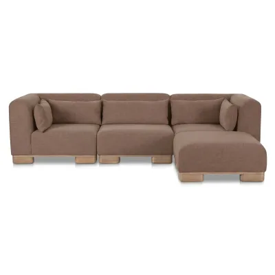 June Dark Brown Lounge Modular Sectional