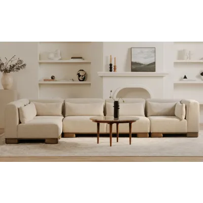 June Oatmeal Lounge Modular Sectional