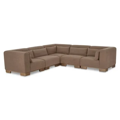 June Dark Brown Classic L Modular Sectional