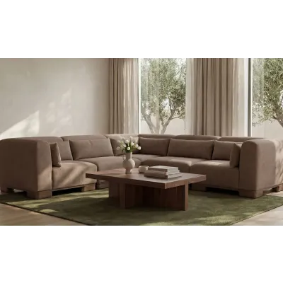 June Dark Brown Classic L Modular Sectional
