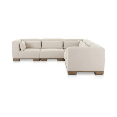 June Oatmeal Classic L-Shaped Modular Sectional