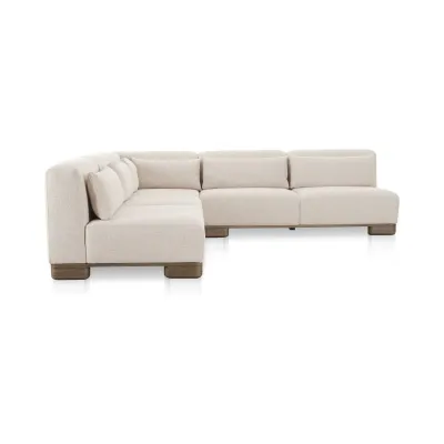 June Oatmeal Corner Modular Sectional