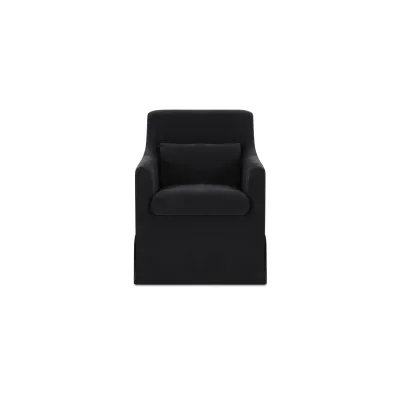 Lydia Black Slipcover Dining Chair
