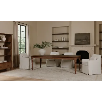 Lydia Beige Slipcover Dining Chair