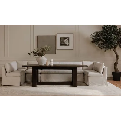 Fable Beige Slipcover Dining Slipper Chair
