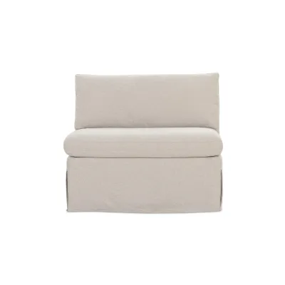 Fable Beige Slipcover Dining Chair and Half