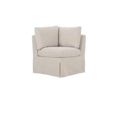Fable Beige Slipcover Dining Corner Chair