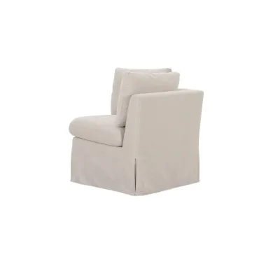 Fable Beige Slipcover Dining Corner Chair