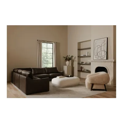 Devlin Cream Faux Fur Lounge Chair