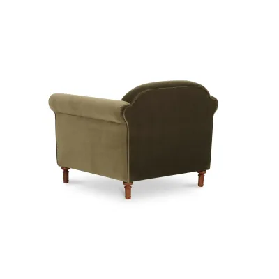 Harmony Dark Green Faux Mohair Accent Chair