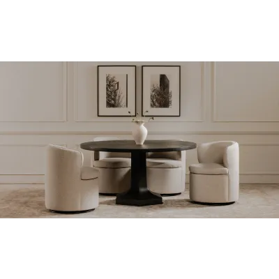 Dane Oatmeal Swivel Dining Chair