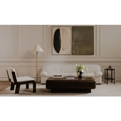 Edie Flecked Ivory Accent Chair