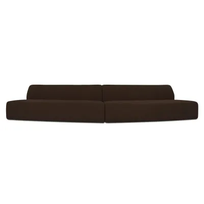 Naomi Dark Brown 2 Piece Convex Modular Sectional