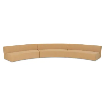 Naomi Golden Yellow 3 Piece Concave Modular Sectional