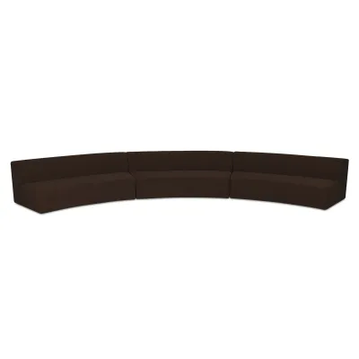 Naomi Dark Brown 3 Piece Concave Modular Sectional