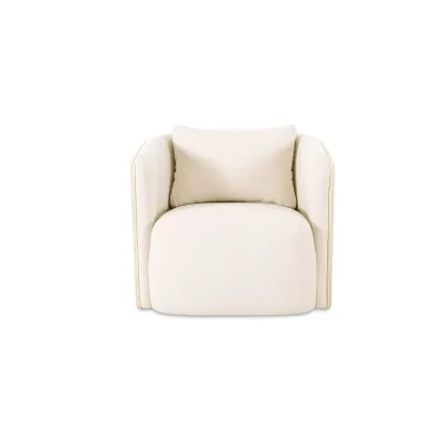 Cecil Warm White Accent Chair