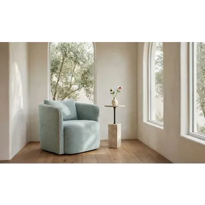Cecil Light Blue Accent Chair