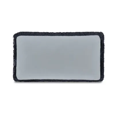 Yasmin Light Blue Faux Mohair Lumbar Cushion