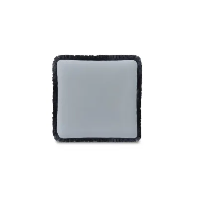 Yasmin Light Blue Faux Mohair Square Cushion