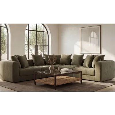 Davie Olive Corner Chair