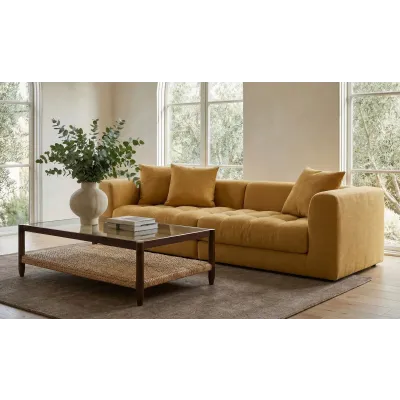 Davie Golden Yellow Modular Sofa