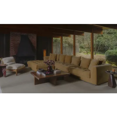 Davie Golden Yellow Lounge Modular Sectional